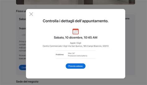 apple prenotazione appuntamento.